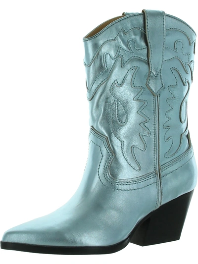 Shop Dolce Vita Landen Womens Metallic Embroidered Cowboy, Western Boots In Multi