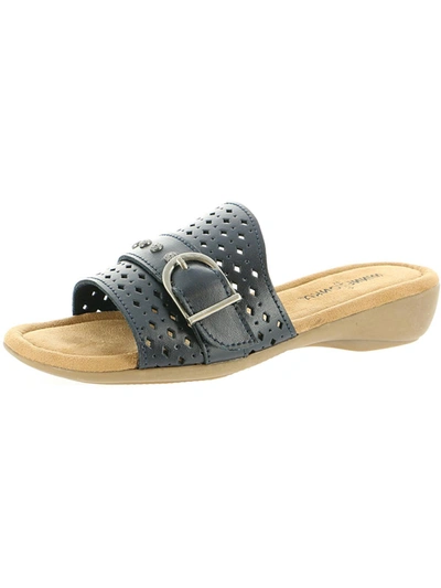 Shop Minnetonka Glynis Womens Embellished Open Toe Slide Sandals In Grey
