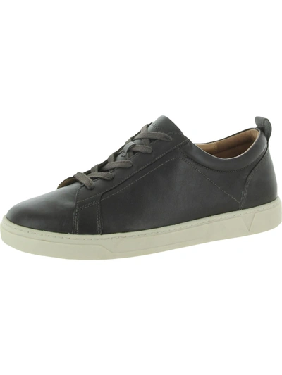 Shop Vionic Lucas Mens Leather Lifestyle Fashion Sneakers In Grey