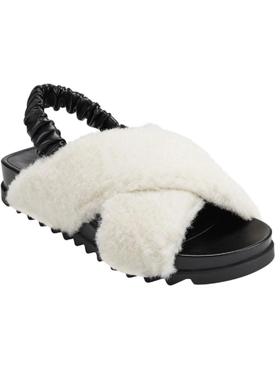 Shop Marc Fisher Jivin Womens Faux Leather Flat Slingback Sandals In Multi