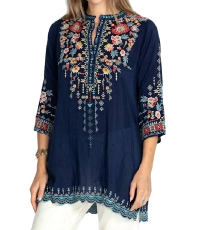 Shop Johnny Was Vicenza Tunic In Blue Night