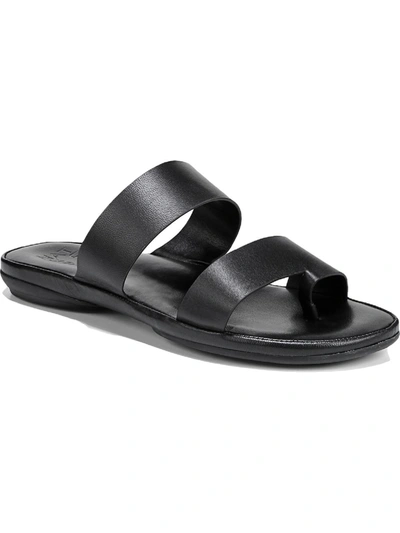 Shop Naturalizer Genn Drift Womens Leather Slip On Slide Sandals In Black