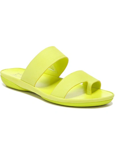 Shop Naturalizer Genn Drift Womens Leather Slip On Slide Sandals In Green