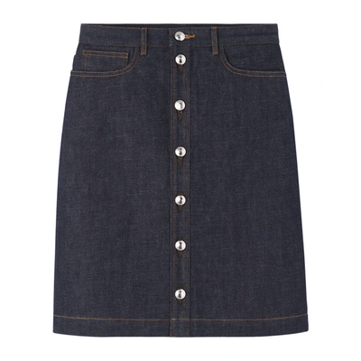 Shop Apc Therese Skirt In Blue