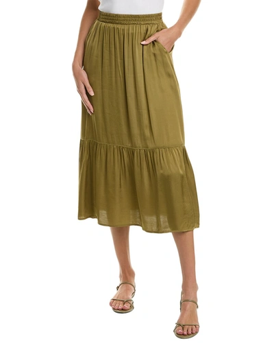 Shop Nation Ltd Alba Midi Skirt In Green