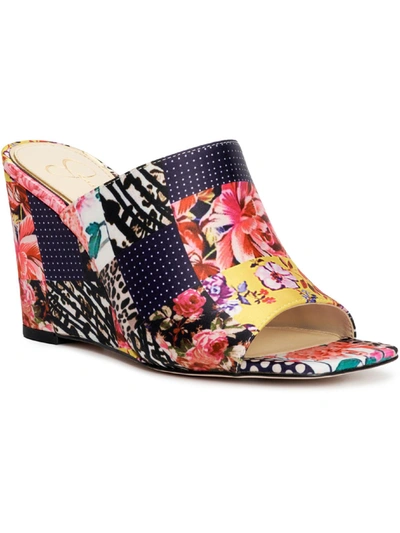 Shop Jessica Simpson Aishia 2 Womens Slip On Square Toe Wedge Sandals In Multi