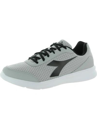 Shop Diadora Robin Mens Fitness Workout Running Shoes In Grey