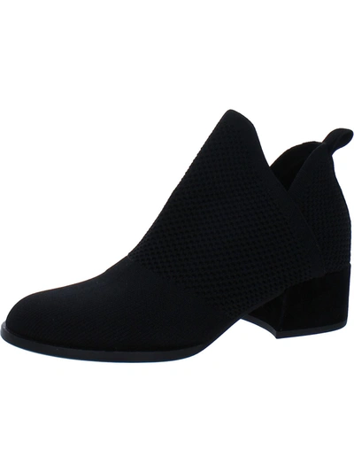 Eileen Fisher Clever Womens Knit Block Heel Ankle Boots In Multi