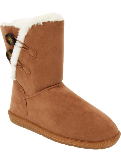 Shop Sugar Marty Womens Faux Suede Cold Weather Winter & Snow Boots In Brown