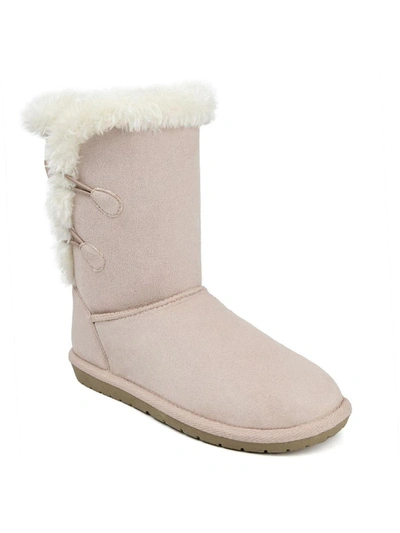 Shop Sugar Marty Womens Faux Suede Cold Weather Winter & Snow Boots In Gold