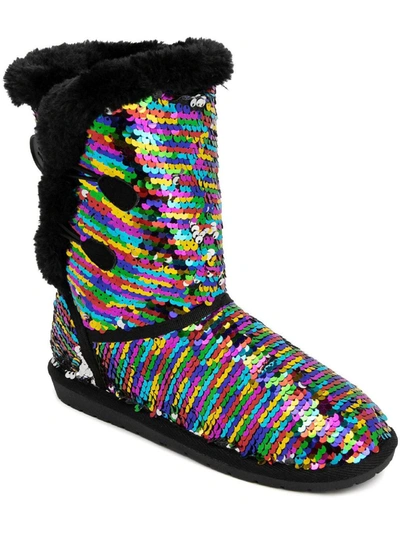 Shop Sugar Marty Womens Faux Suede Cold Weather Winter & Snow Boots In Multi