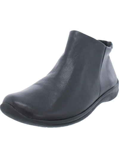 Shop David Tate Sportivo Womens Leather Side Zipper Ankle Boots In Grey