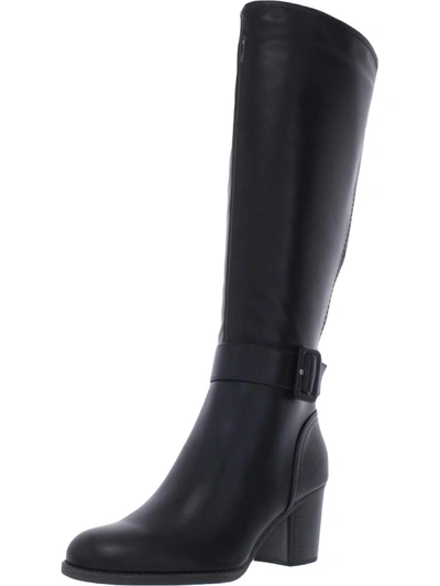 Shop Soul Naturalizer Twinkle Womens Faux Leather Round Toe Knee-high Boots In Black