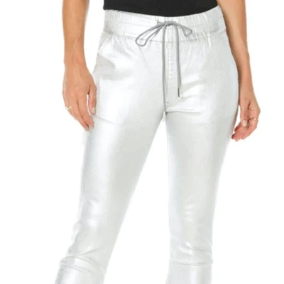 Shop Juicy Couture Easy Skinny Pant In Silver Foil