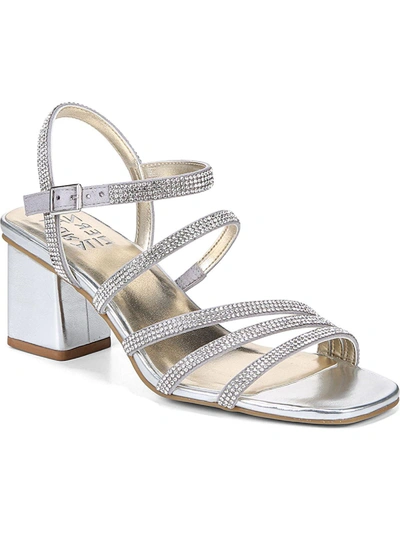 Shop Naturalizer Niko 2 Womens Strappy Ankle Strap Heels In Silver