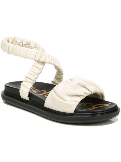 Shop Sam Edelman Velma Womens Leather Slip On Flat Sandals In Multi