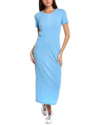 Shop Theory Cherryal Neo Slub Maxi Dress In Blue
