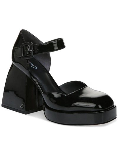 Shop Circus By Sam Edelman Karlie Womens Patent Ankle Strap Platform Heels In Black
