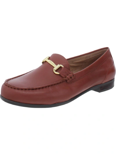 Shop Array Rory Womens Leather Two Tone Fashion Loafers In Brown