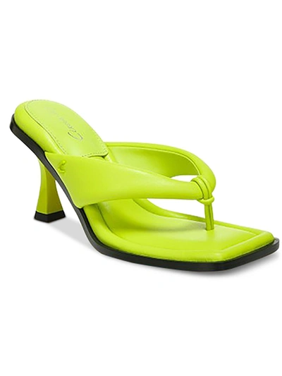 Shop Circus By Sam Edelman Skeet Womens Faux Leather Flip Flop Thong Sandals In Green