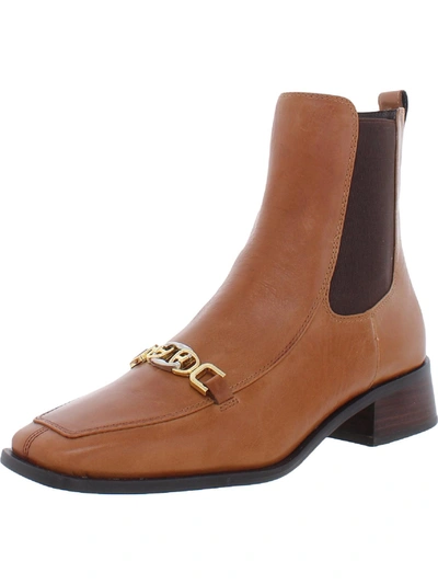 Sam Edelman Torance Womens Leather Square Toe Chelsea Boots In Multi
