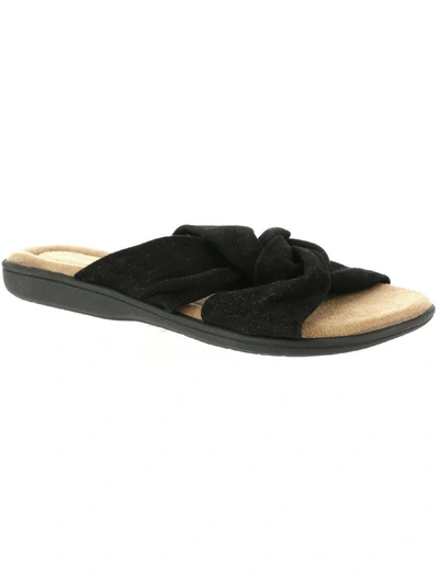 Shop Array Loma Womens Suede Slip On Slide Sandals In Black