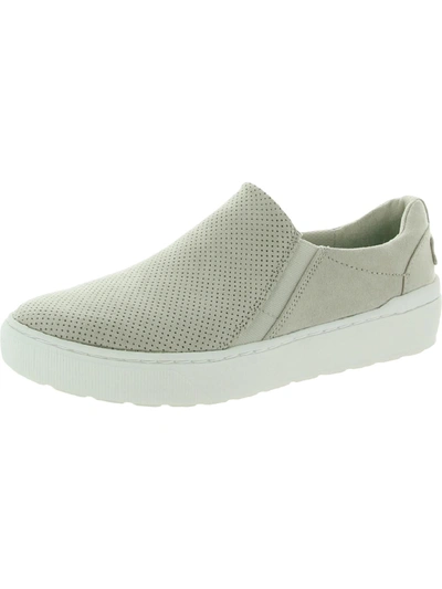 Dr. Scholl's Shoes Do It Right Womens Faux Suede Lifestyle Slip-on Sneakers In Grey