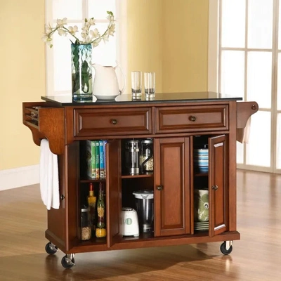Crosley Full Size Granite Top Kitchen Cart