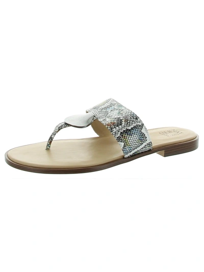 Shop Naturalizer Frankie Womens Leather Thong Flip-flops In Multi