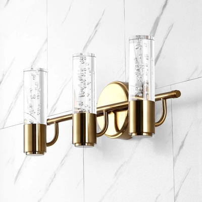 Jonathan Y Bolha 18" 3-light Minimalist Modern Bubble Acrylic/iron Integrated Led Vanity Light