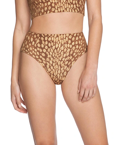 Shop Robin Piccone Bambi Bikini Bottom In Brown