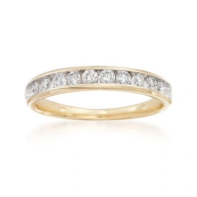 Ross-simons Diamond Wedding Ring In 14kt Yellow Gold In White