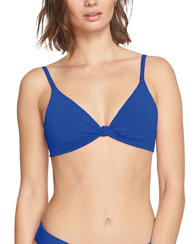 Shop Robin Piccone Olivia Bikini Top In Blue