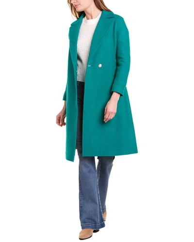 Shop Cinzia Rocca Icons Wool-blend Coat In Green