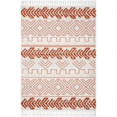 Nuloom Zuri Shaggy Banded Tribal Area Rug