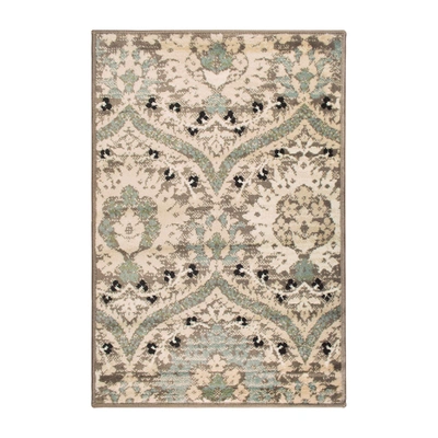 Superior Traditional Oriental Floral Damask Polypropylene Indoor Area Rug Or Runner