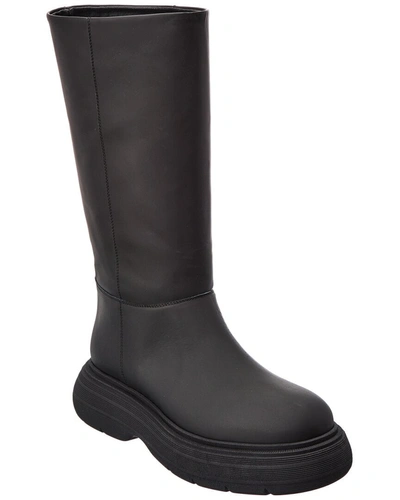 Shop Gia Borghini Marte Leather Boot In Black