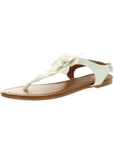 Shop New York And Company Aurelia Womens Thong Flat Thong Sandals In White