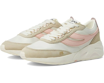 Superga 4089 Training 9ts Slim Sneaker In White/pink/beige In Multi