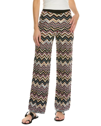 Shop Missoni Zigzag Wool-blend Pant In Multi