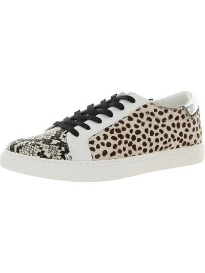 Shop Kenneth Cole New York Kam Womens Animal Print Lace-up Fashion Sneakers In White