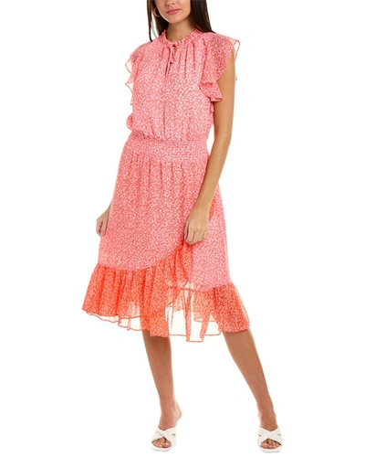 Shop Draper James Chiffon Midi Dress In Pink