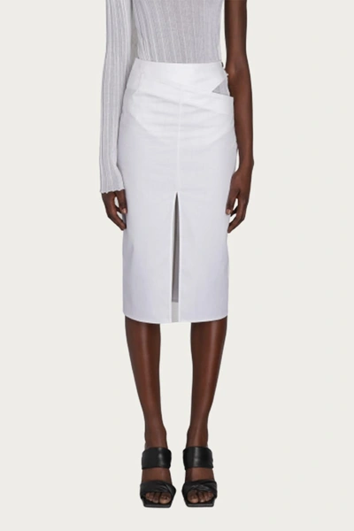 Shop Boyarovskaya Tongs Skirt In White