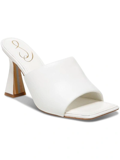 Shop Sam Edelman Carmen Womens Leather Square Toe Heels In White