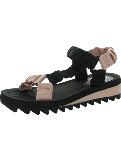 Wild Pair Kendie Womens Comfort Sole Ankle Strap Wedge Sandals In Multi