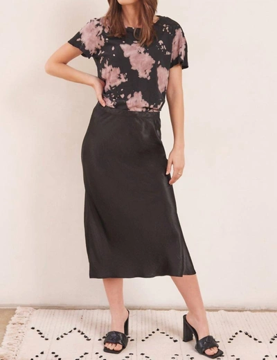 Shop Lamade Dorit Silky Slip Skirt In Black