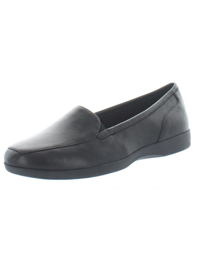 Shop Easy Spirit Devitt Womens Leather Loafers In Black