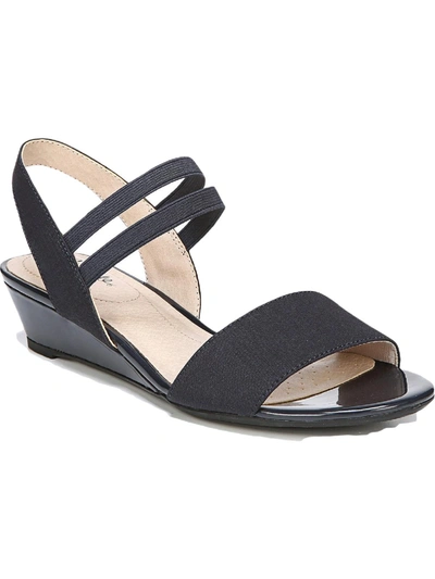 Lifestride Yolo Womens Solid Ankle Strap Wedge Sandals In Multi