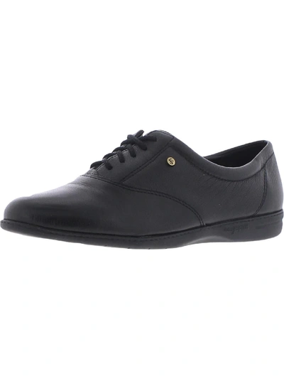 Easy Spirit Motion Womens Leather Lace-up Fashion Sneakers In Black