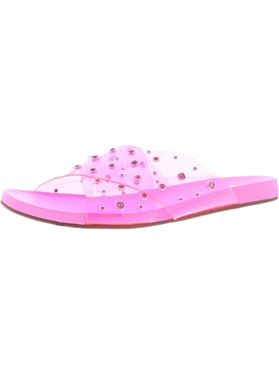 Shop Jessica Simpson Tislie Womens Open-toe Slip-on Slide Sandals In Pink